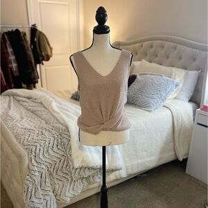 Forever 21 Knit Front Knot Tank Top